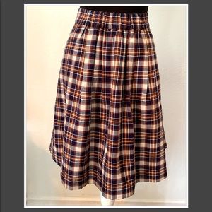 J.Crew plaid wool skirt